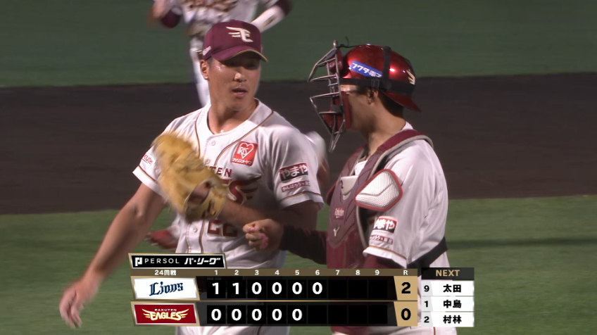 6回表・E小孫竜二 3者連続三振の完璧リリーフ!!