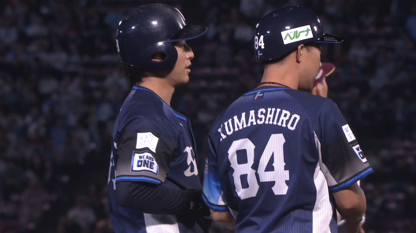 8回表・L佐藤太陽 走者一掃のタイムリー3ベースでプロ初打点!!