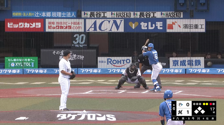 6回表・M小川龍成 軽快な身のこなしでダブルプレーを完成させる!!