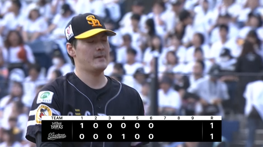 6回裏・H有原航平 6回1失点5奪三振の好投を見せる!!