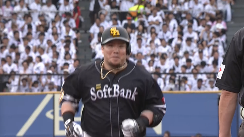 7回表・H山川穂高 右中間に勝ち越し満塁ホームランを放つ!!