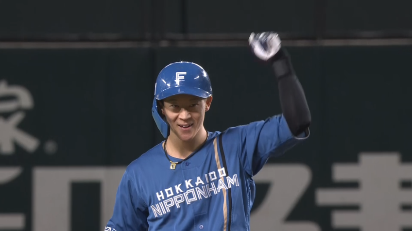 4回表・F矢澤宏太 この回一挙3得点!! バットを折りながらライト線に落とすタイムリー2ベース!!