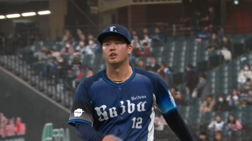 3回裏・L渡邉勇太朗 ピンチで空振り三振を奪い3回4奪三振無失点の好投!!