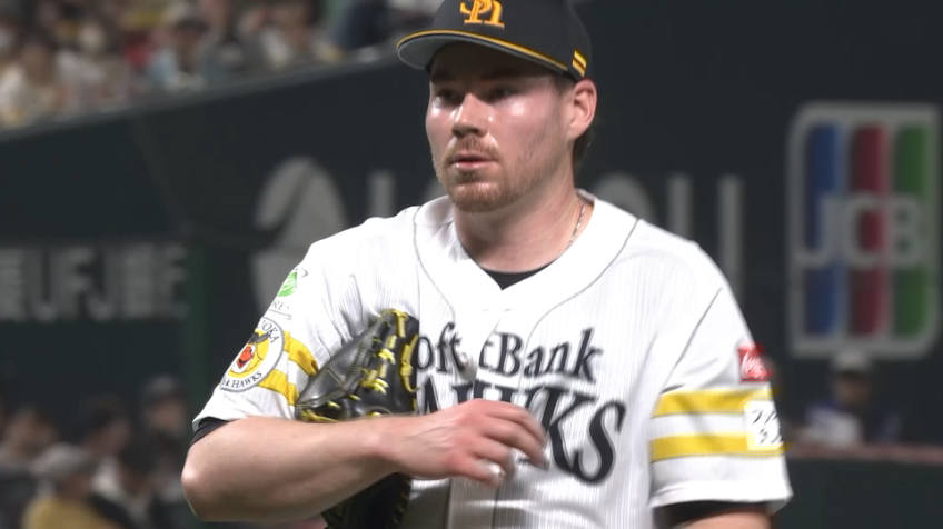 5回表・H C.スチュワート・ジュニア 最後は三振を奪ってマウンドを降りる!!