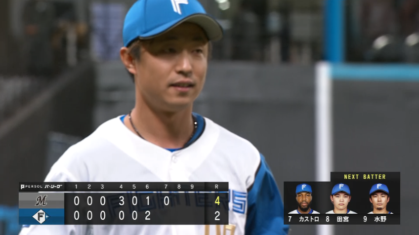 7回表・F島本浩也 2アウト満塁のピンチを無失点で切り抜ける!!