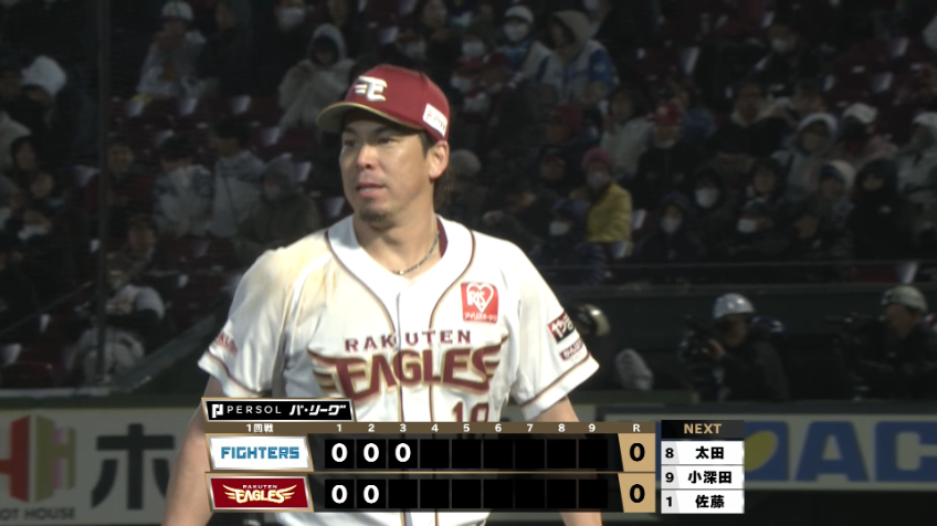 3回表・E前田健太 テンポよく3者凡退に抑える!!