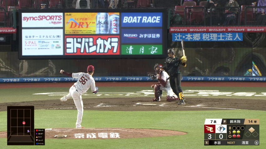 7回表・E鈴木翔天 ランナーを背負うも、3者連続三振!!