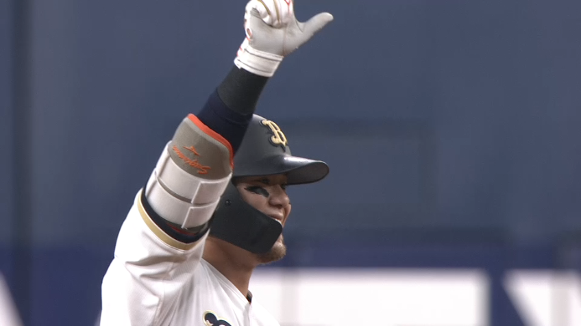 6回裏・B杉澤龍 タイムリー2ベースヒット!!