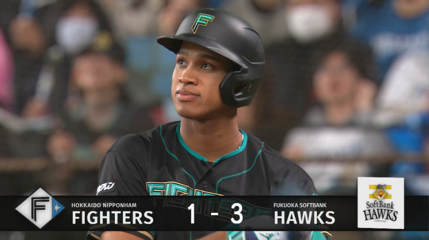 1回裏・F万波中正 4連打となるタイムリーで2点差に!!