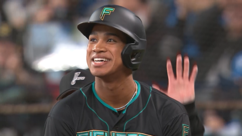 3回裏・F万波中正 2打席連続タイムリー!!