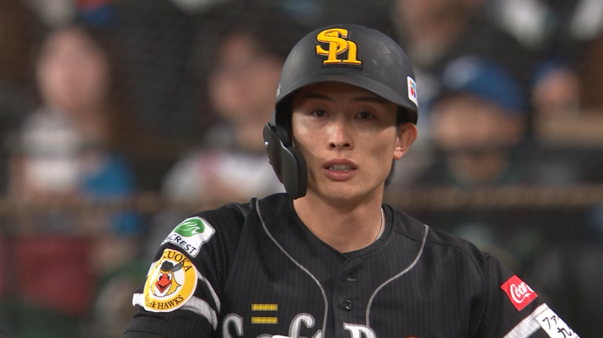 5回表・H周東佑京 一二塁間を破るタイムリーで1点差に!!