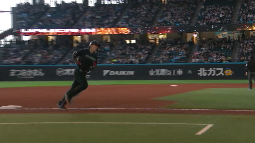 9回裏・F野村佑希 レフトへの今季第4号アーチ!!