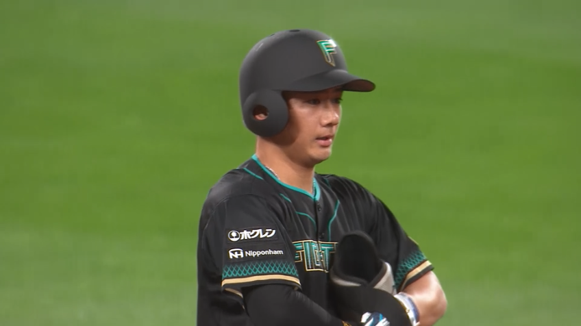 1回裏・F大塚瑠晏 プロ初打席プロ初安打!!