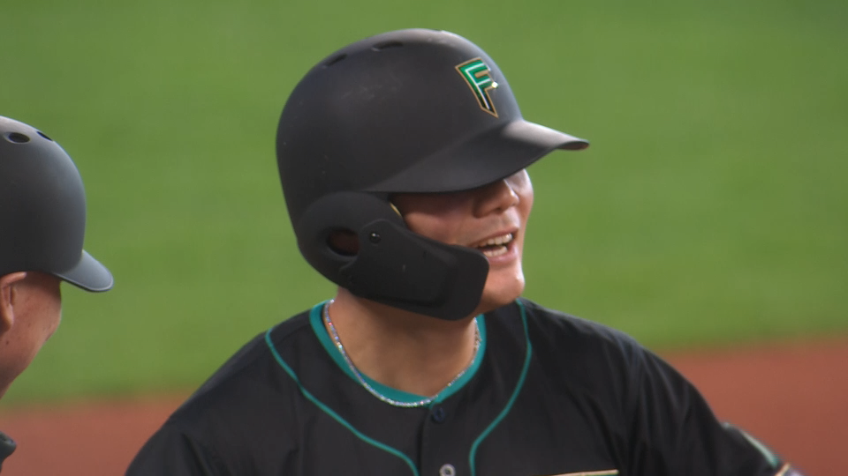 6回裏・F清宮幸太郎 左中間へのタイムリー3ベースヒットで追加点!!