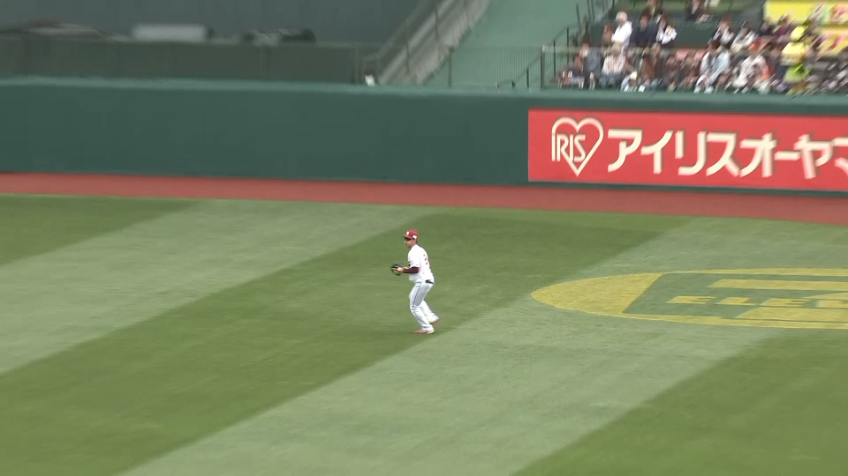 3回表・E辰己涼介 好守で得点機を阻止!!