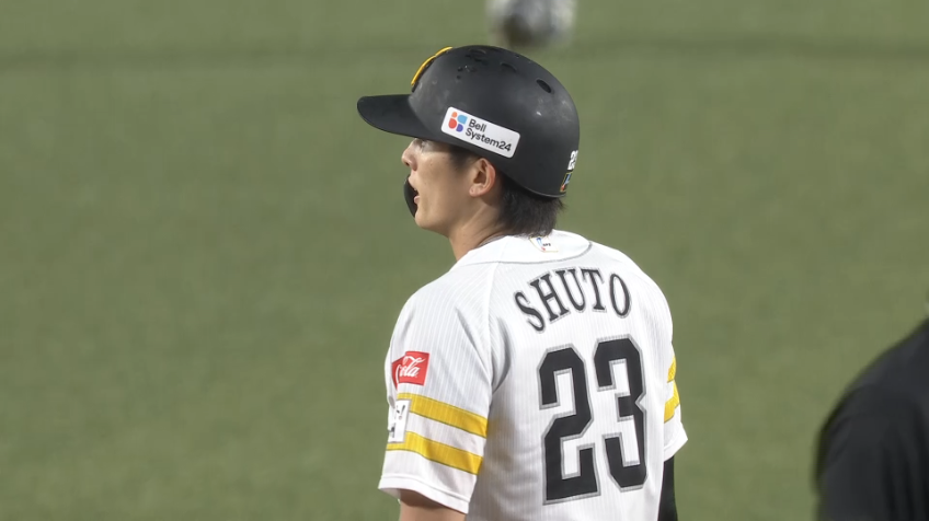 5回裏・H周東佑京 快速飛ばし盗塁を決めてチャンスを作る!!