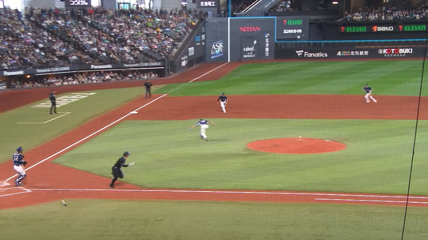 3回裏・L平良海馬 好フィールディングを見せる!!