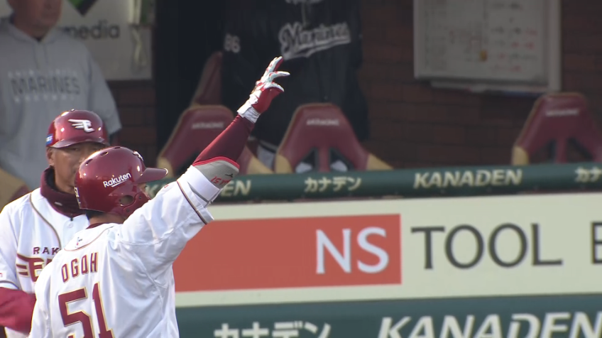 6回裏・E小郷裕哉 レフトへのタイムリーですぐさま勝ち越し!!