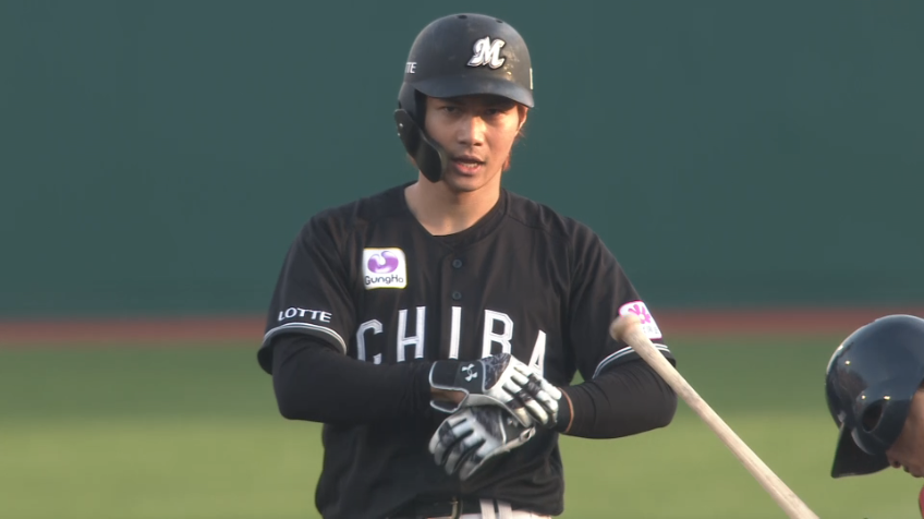 6回表・M藤原恭大 ライン際へのタイムリーで1点を返す!!