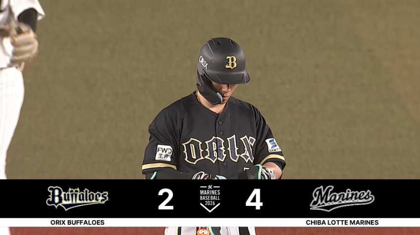 6回表・B西川龍馬 タイムリー2ベースを放ち1点を返す!!