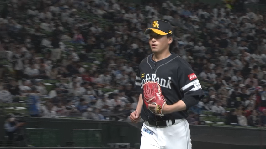 3回裏・H大竹風雅 プロ初一軍登板で無失点に抑える!!