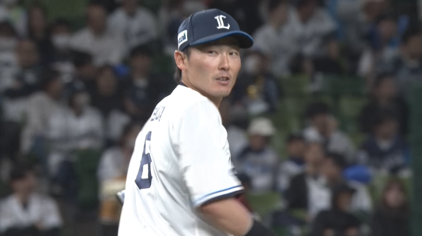 9回表・L源田壮亮 ジャンピングスローでアウトを奪う好プレー!!