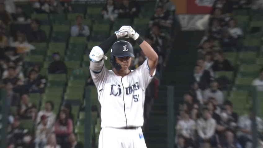 2回裏・L西川愛也 勝ち越しのタイムリー2ベースヒット!!