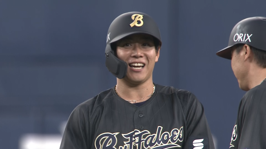 1回裏・B来田涼斗 センターへの2点タイムリーヒットで一気に逆転!!