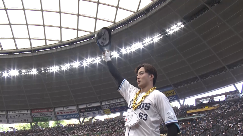 1回裏・L長谷川信哉 初球を振り抜き先制ソロホームランを放つ!!