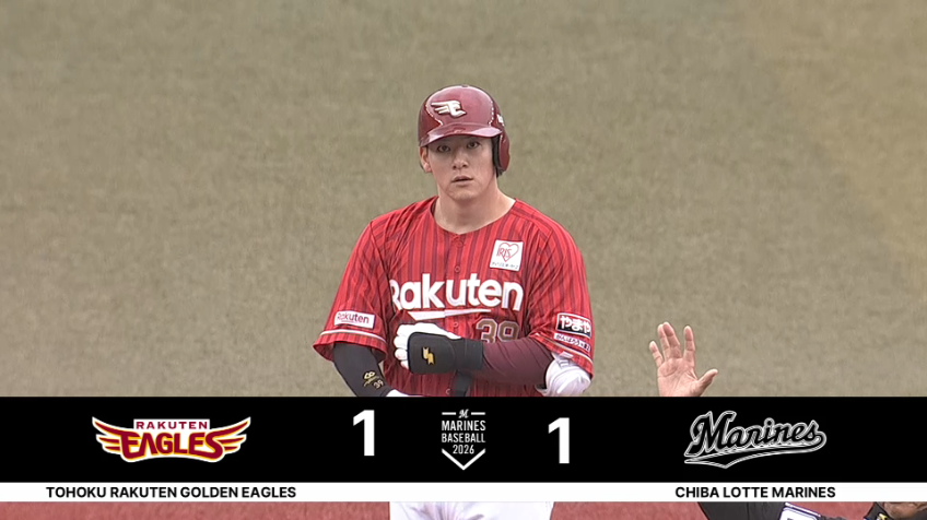 3回表・E伊藤裕季也 フェンス直撃のタイムリー2ベース!!