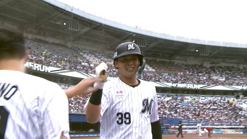 4回裏・M井上広大 移籍後初ヒットはレフトスタンドへの一発!!