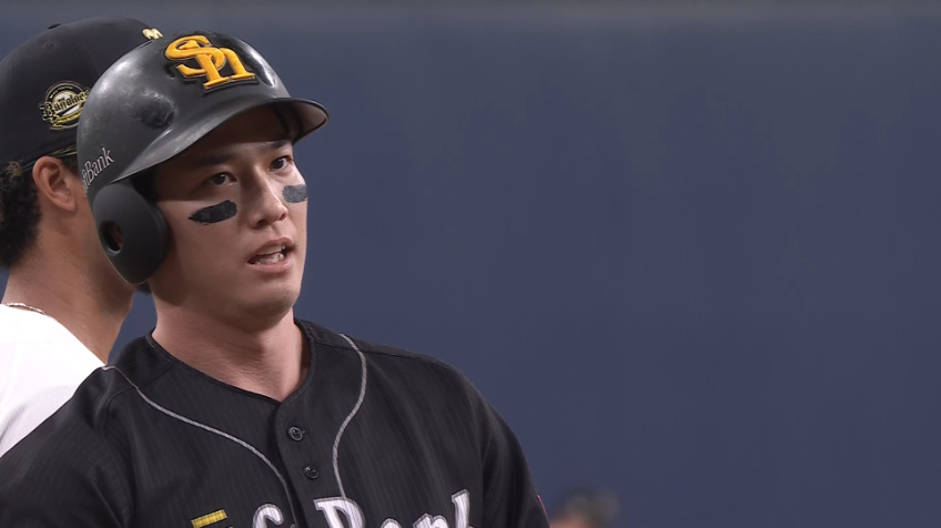 6回表・H栗原陵矢 同点となる3点タイムリー3ベースヒットを放つ!!