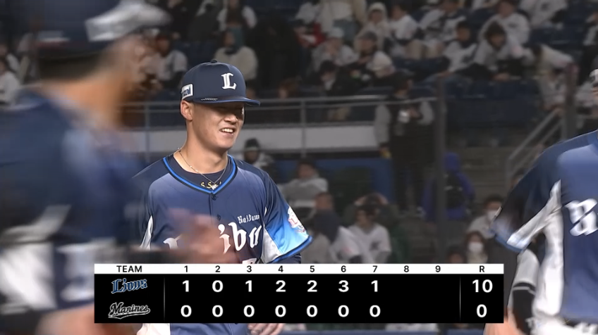 7回裏・L佐藤爽 プロ初登板初先発で7回無失点9奪三振の好投!!