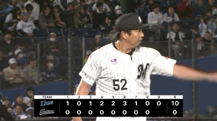 9回表・M益田直也 ランナー許すも無失点に抑える好投!!
