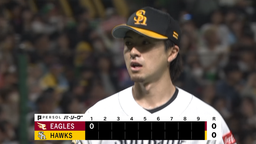 1回表・H上沢直之 気迫のピッチングで満塁のピンチを脱する!!