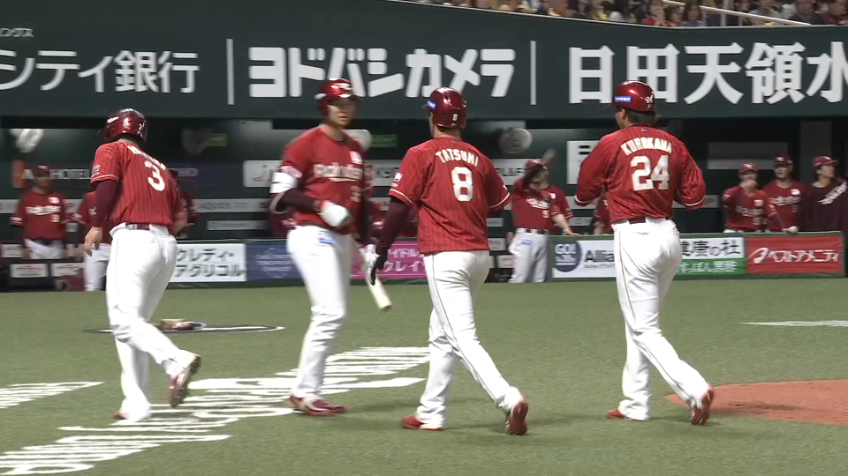 9回表・E村林一輝 走者一掃のセンターオーバータイムリーヒット!!