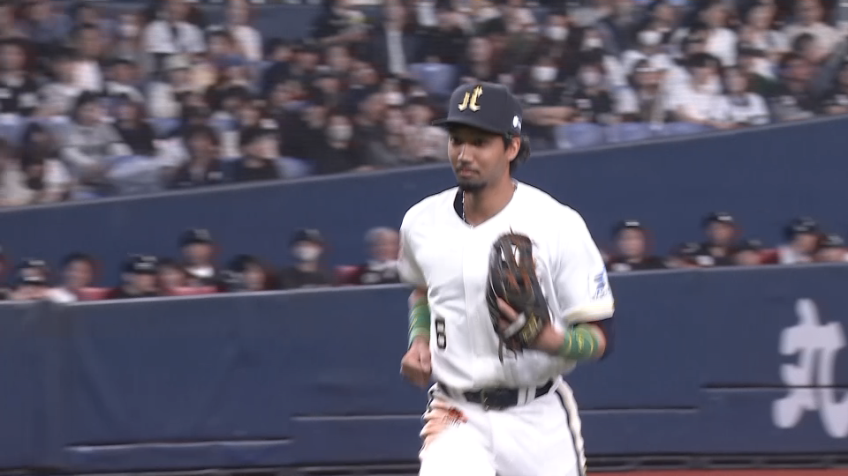 2回表・B宗佑磨 体制崩しながらも素早いライナーをキャッチする好プレー!!