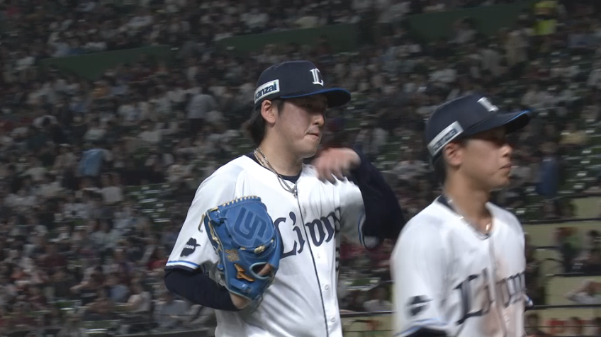 8回表・L隅田知一郎 同点のピンチを招くも8回2失点に抑える!!