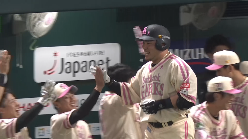 2回裏・H山川穂高 すぐさま振り出しに戻す!! レフトへのホームラン!!