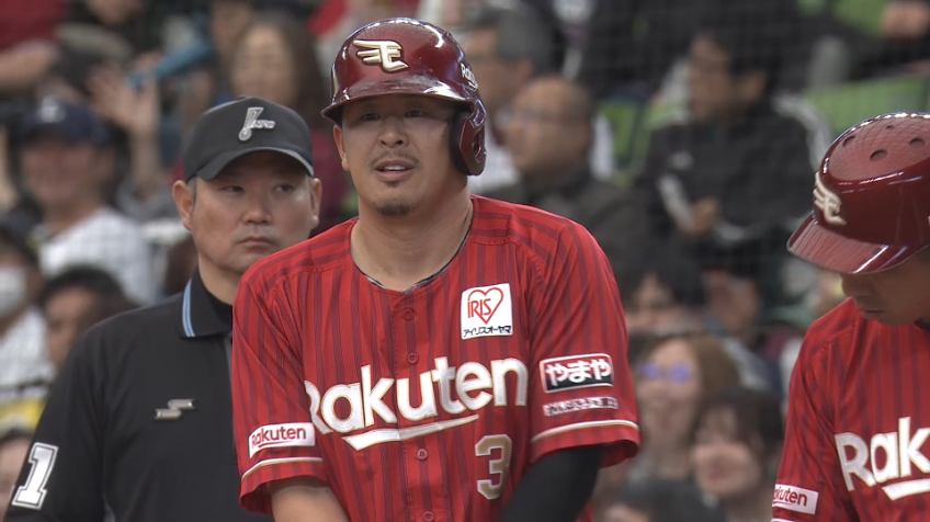 4回表・E浅村栄斗 先制のタイムリーヒットをライトへ放つ!!