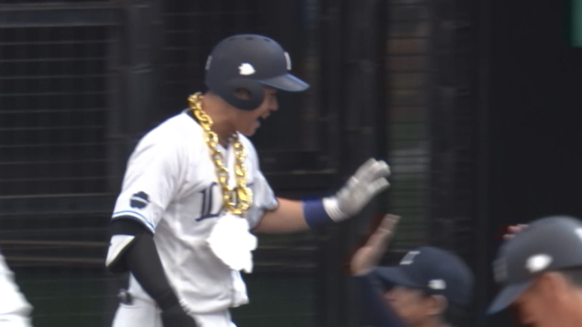 6回裏・L平沢大河 ライトへの第2号3ランホームランで逆転!!