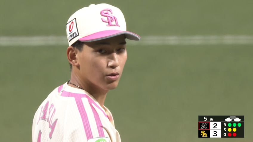 5回表・H前田悠伍 5回2失点の投球で今季初勝利!!