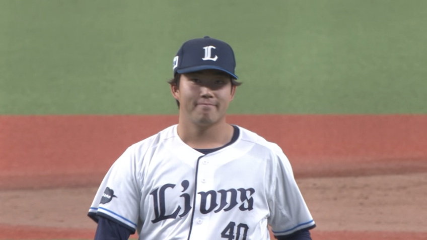 9回表・L堀越啓太 チーム4連勝!! 最後はファウルフライに抑えて試合終了!!