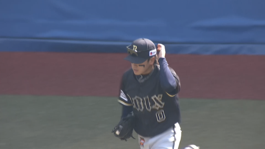 2回裏・B渡部遼人 背走しながらのスーパーキャッチ!!