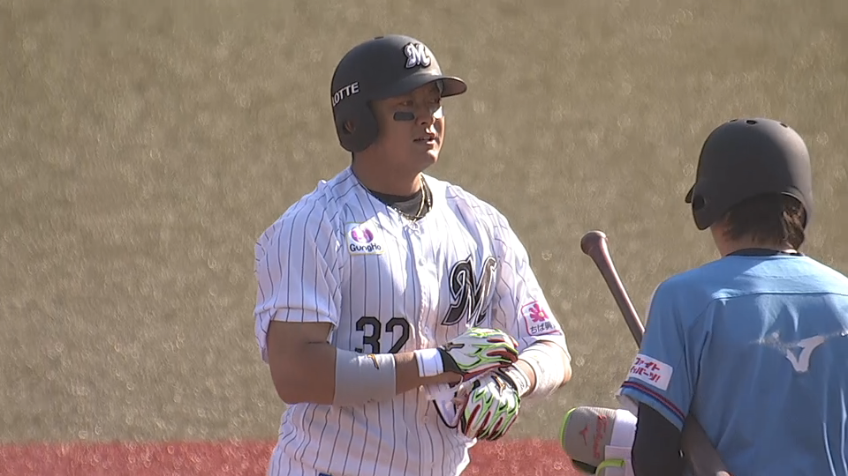 6回裏・M佐藤都志也 レフトへの2点タイムリーヒットで先制!!