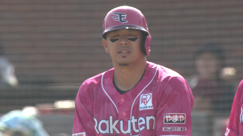 5回裏・E浅村栄斗 ショートのグラブを弾く勝ち越しタイムリー!!