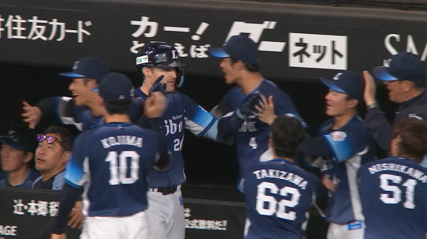 7回表・Lネビン 中押しの2ランホームラン!!