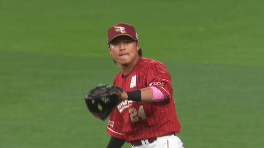 4回裏・E黒川史陽 好ポジショニングで抜けそうなあたりをアウトに!!