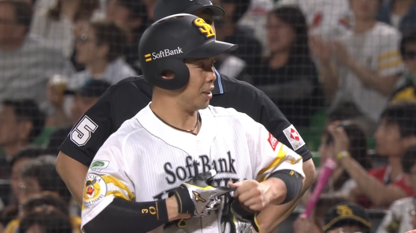 1回裏・H近藤健介 チャンスを掴む!! タイムリーヒットで先制!!