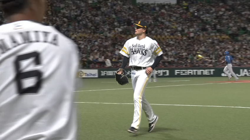 5回表・H前田純 5回無失点6奪三振の圧巻のピッチング!!